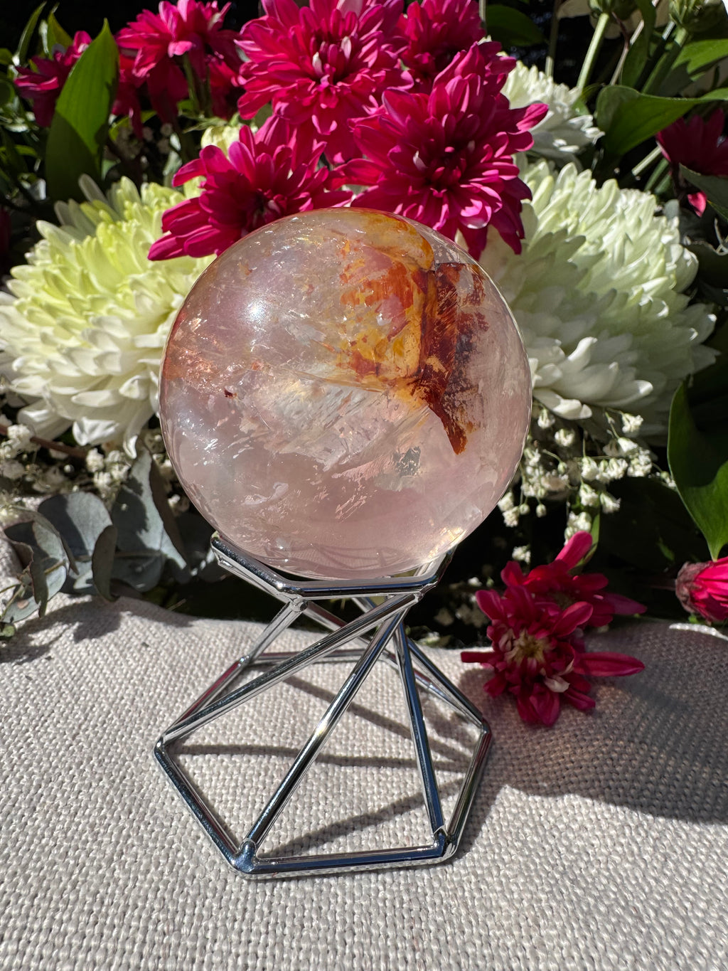 Fire Quartz (Hematoid Quartz) Sphere - Vaulted Stock