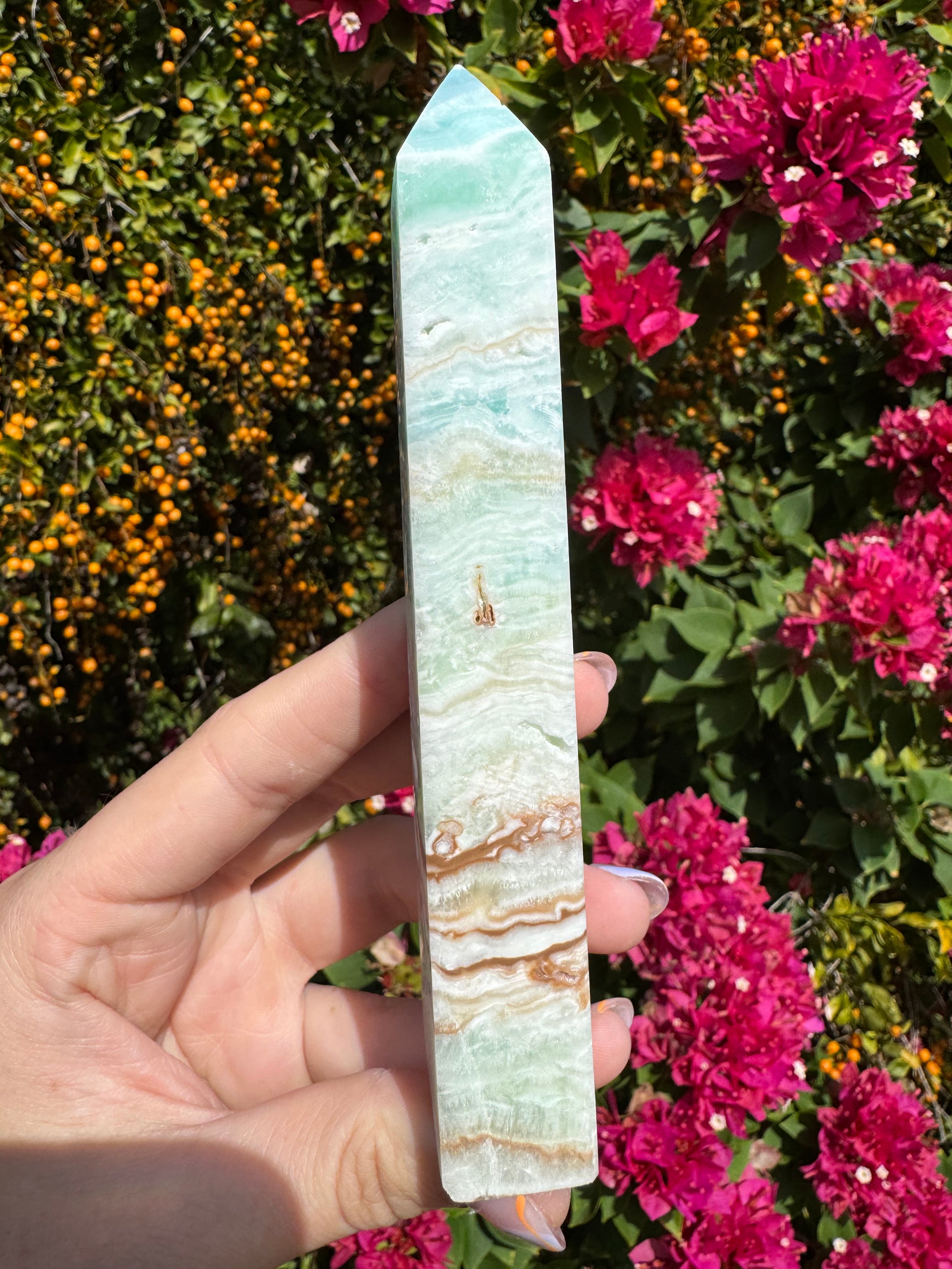 Green Aragonite Tower