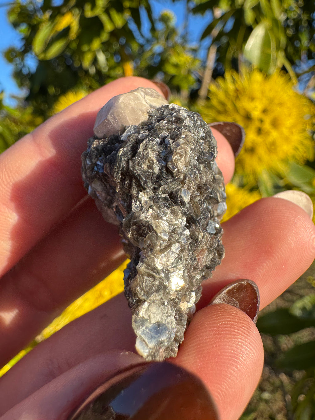 Pink Apatite On Mica Matrix Specimen