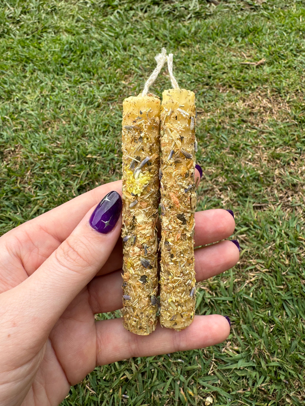 Handrolled Beeswax Intention Mini Candles - Healing