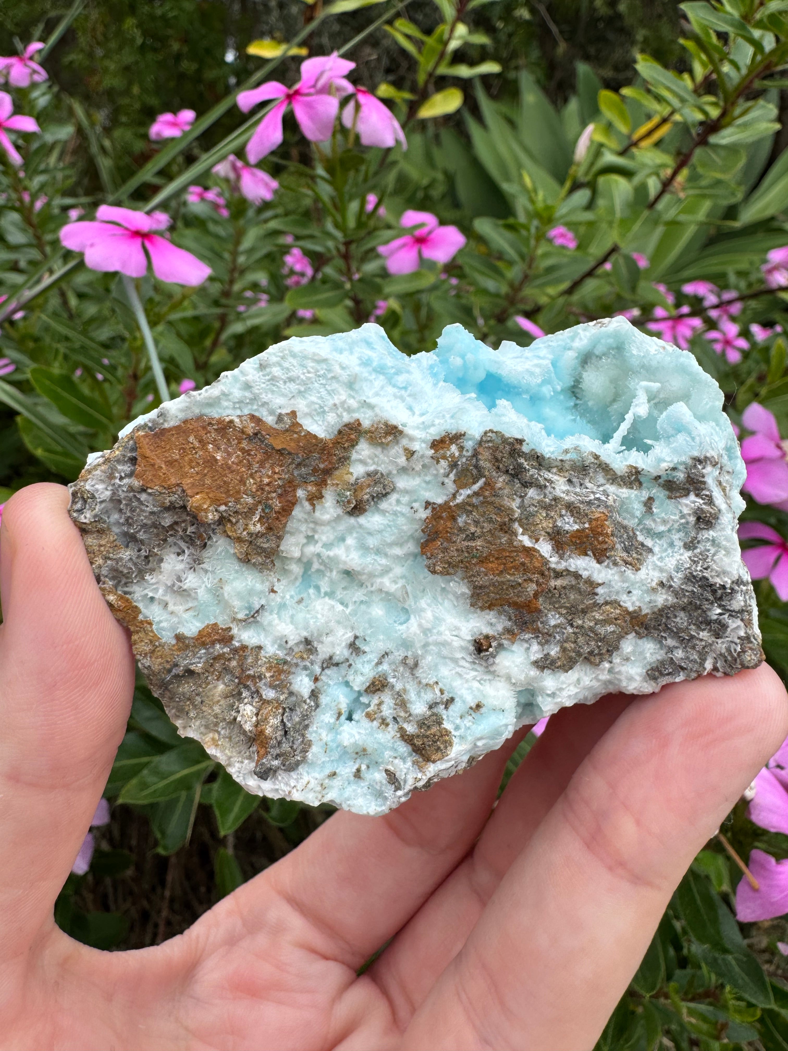 Blue Aragonite Cluster Specimen