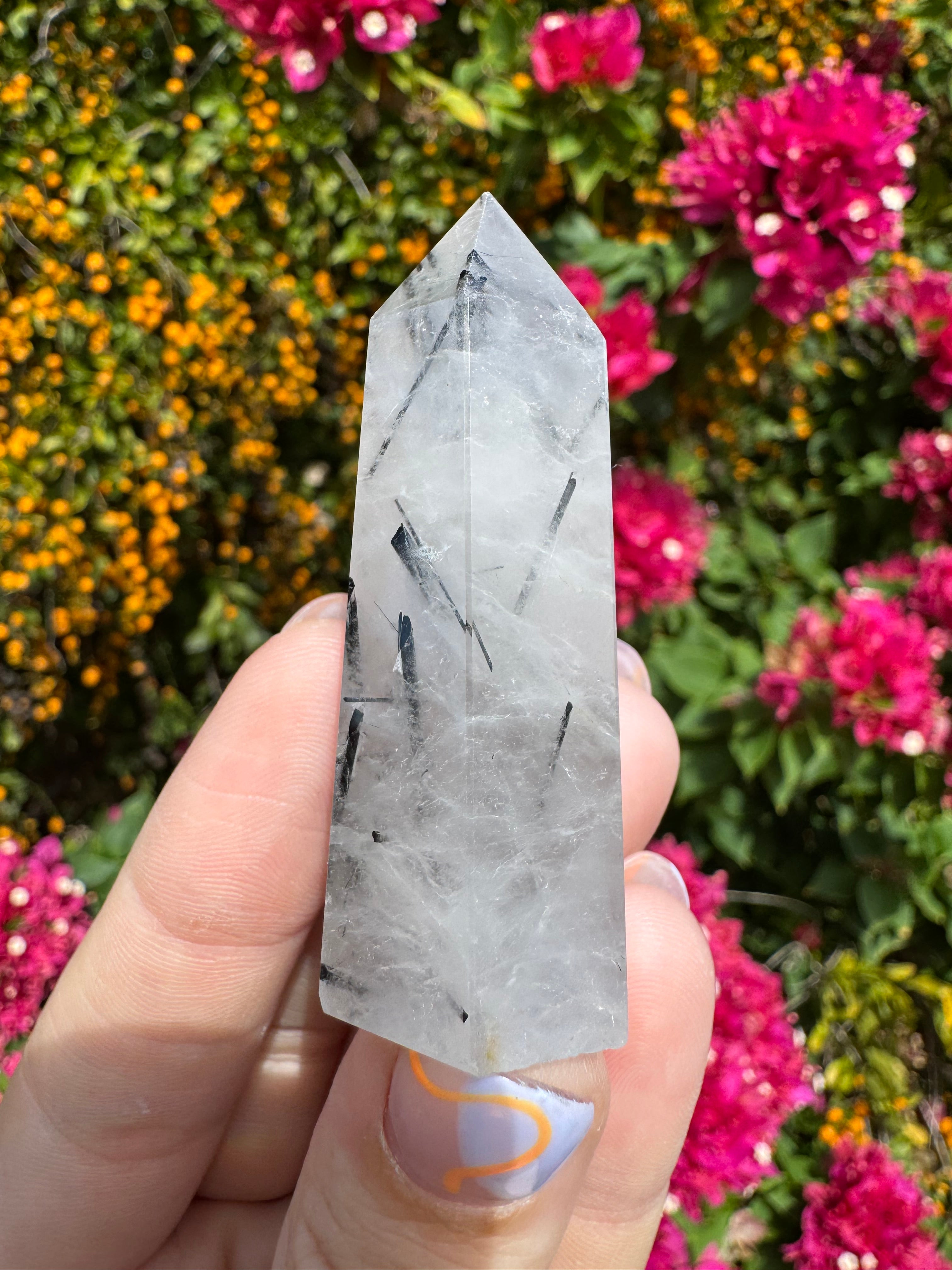 Included Quartz Point - Black Tourmaline