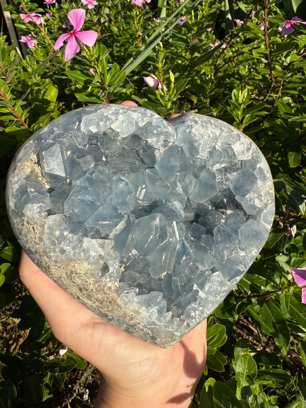 Blue Celestite Heart
