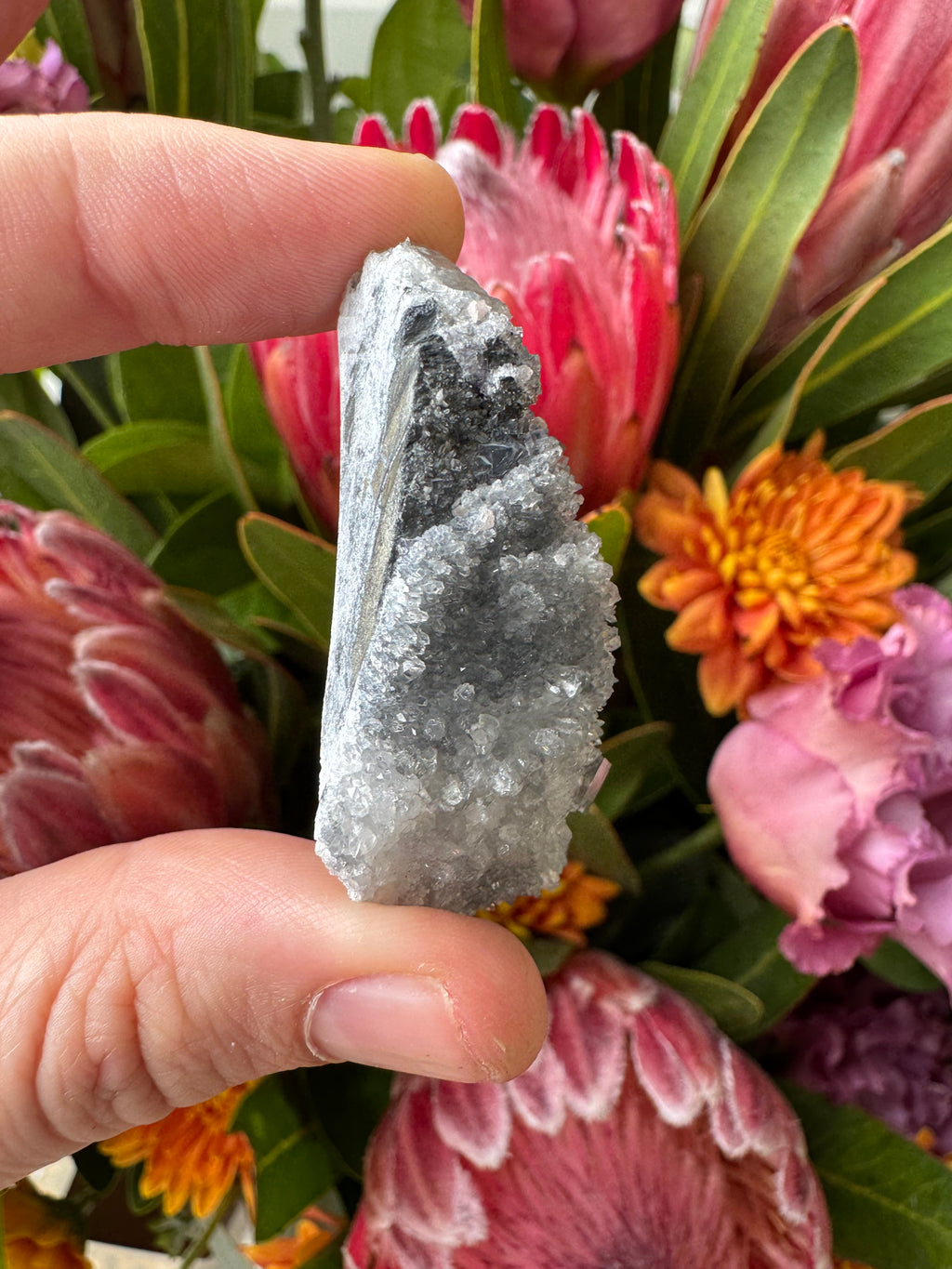 Rhodochrosite + Quartz + Fluorite Specimen