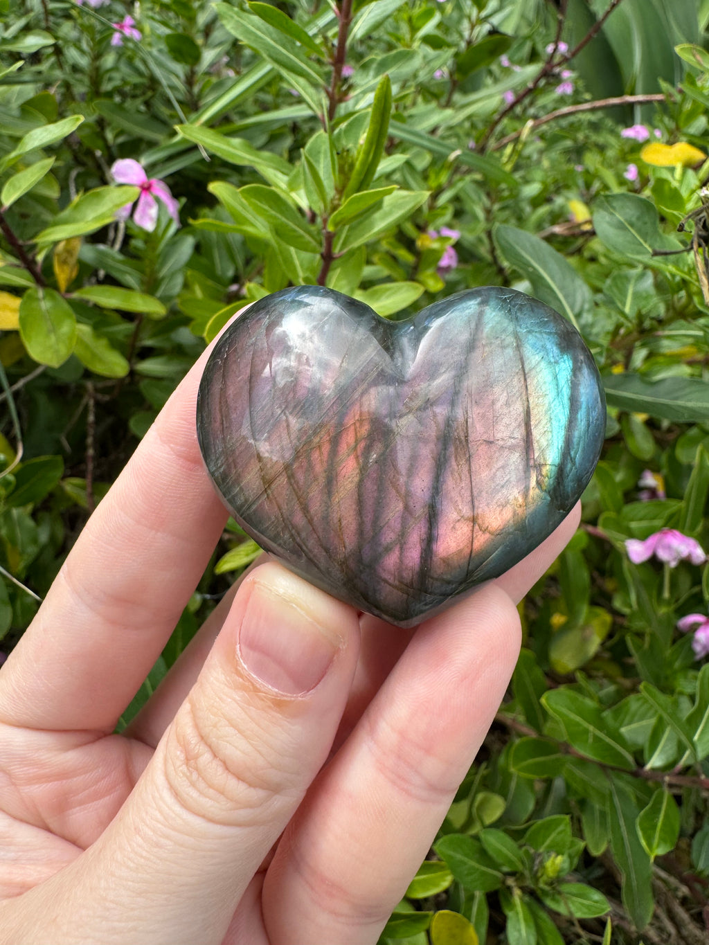 Labradorite Heart