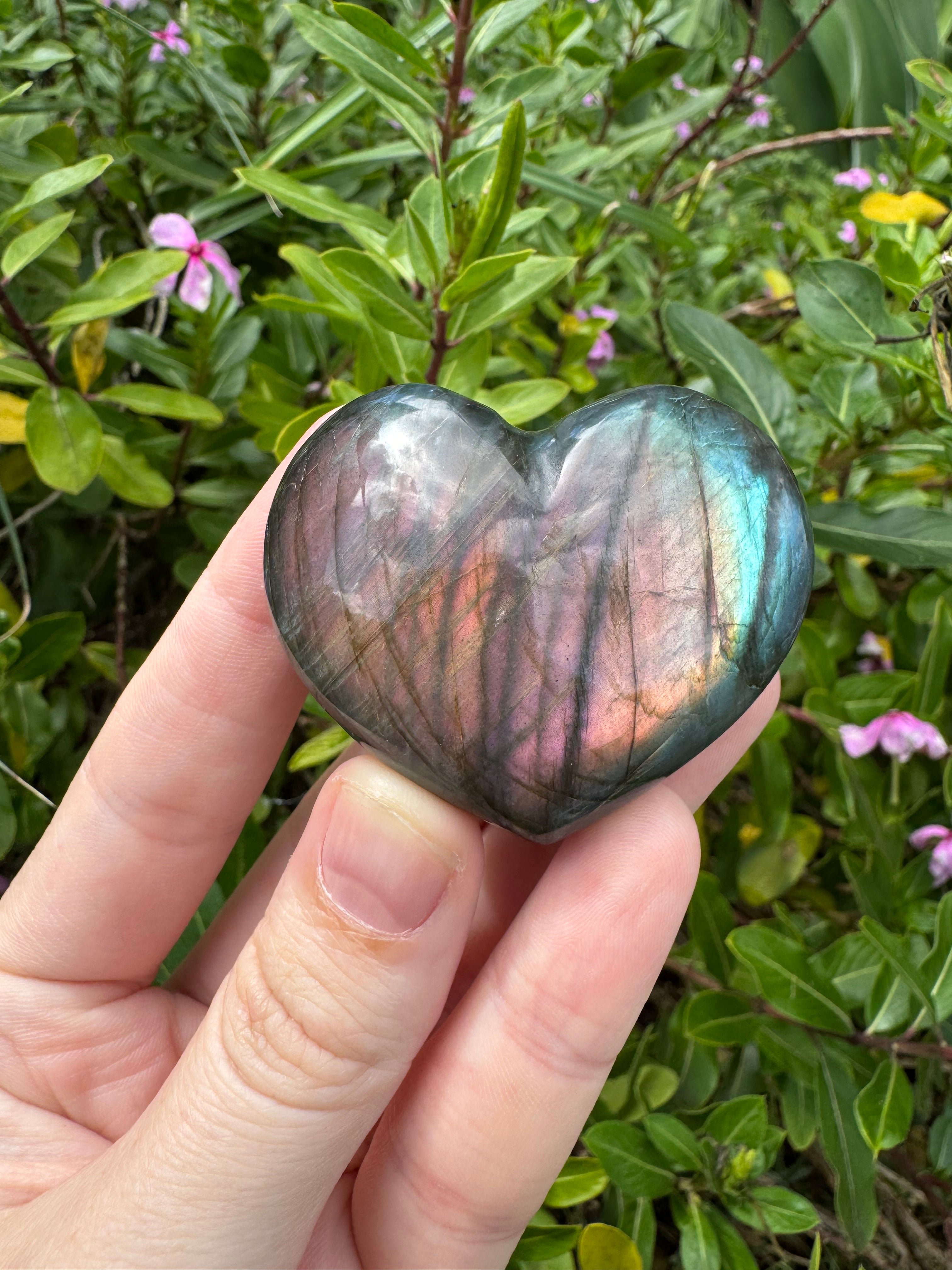 Labradorite Heart