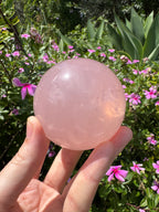Rose Quartz Sphere with Asterism