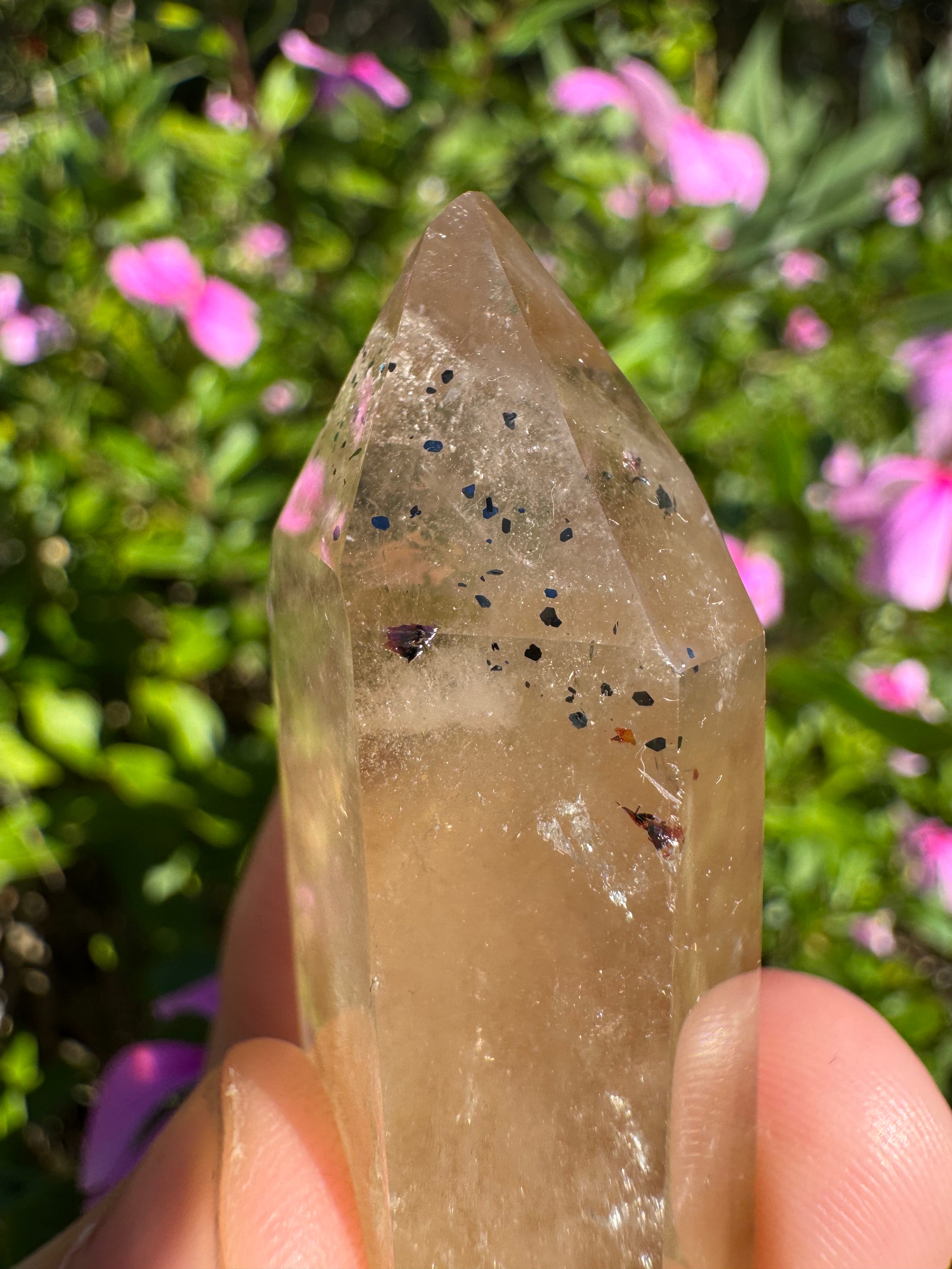 Natural Citrine Polished Point
- Hematite & Titanium Inclusions