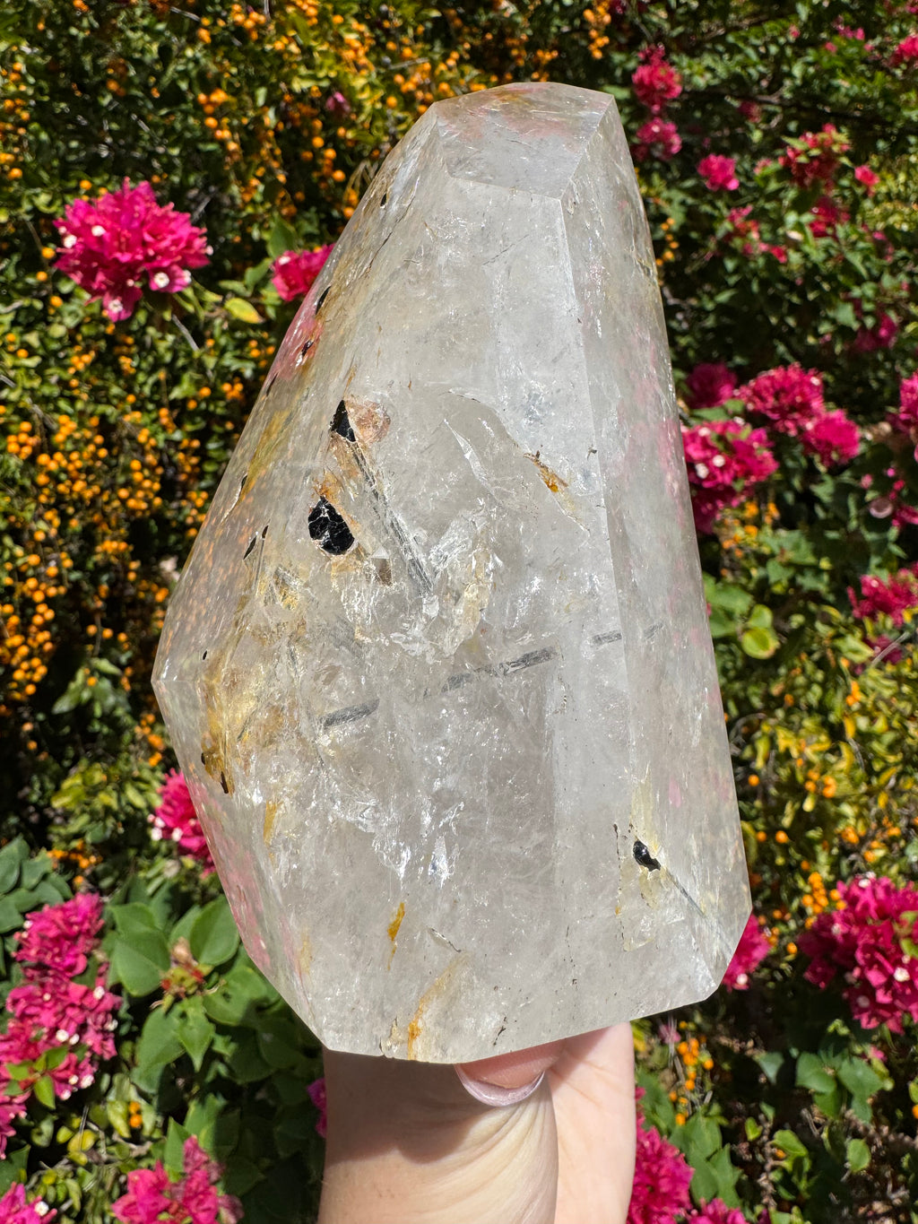 Inclusion Quartz Freeform - Black Tourmaline Rods