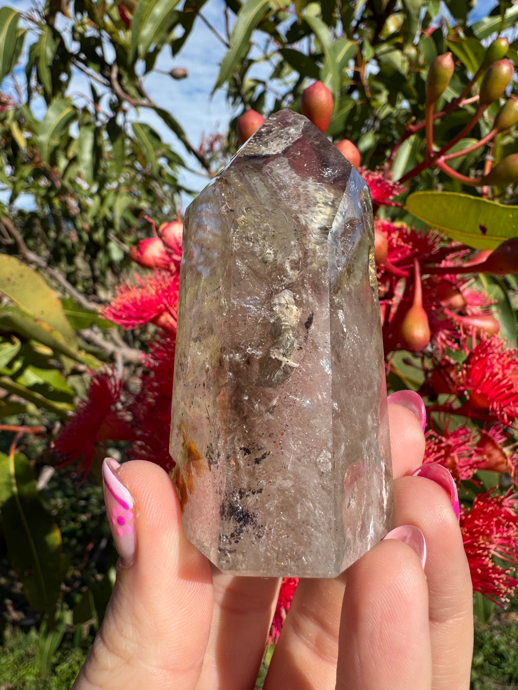 Included Smoky Quartz Polished Freeform