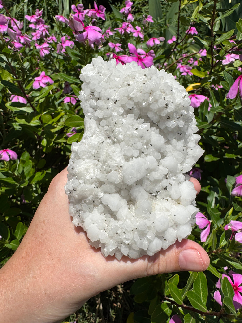 Pyrite on Calcite Cluster