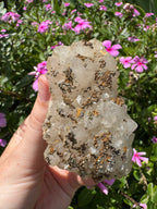 Pyrite on Quartz Specimen - High Quality