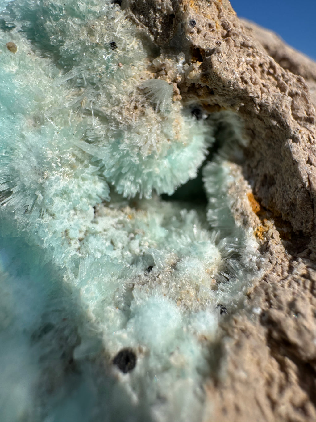 Blue Aragonite Specimen