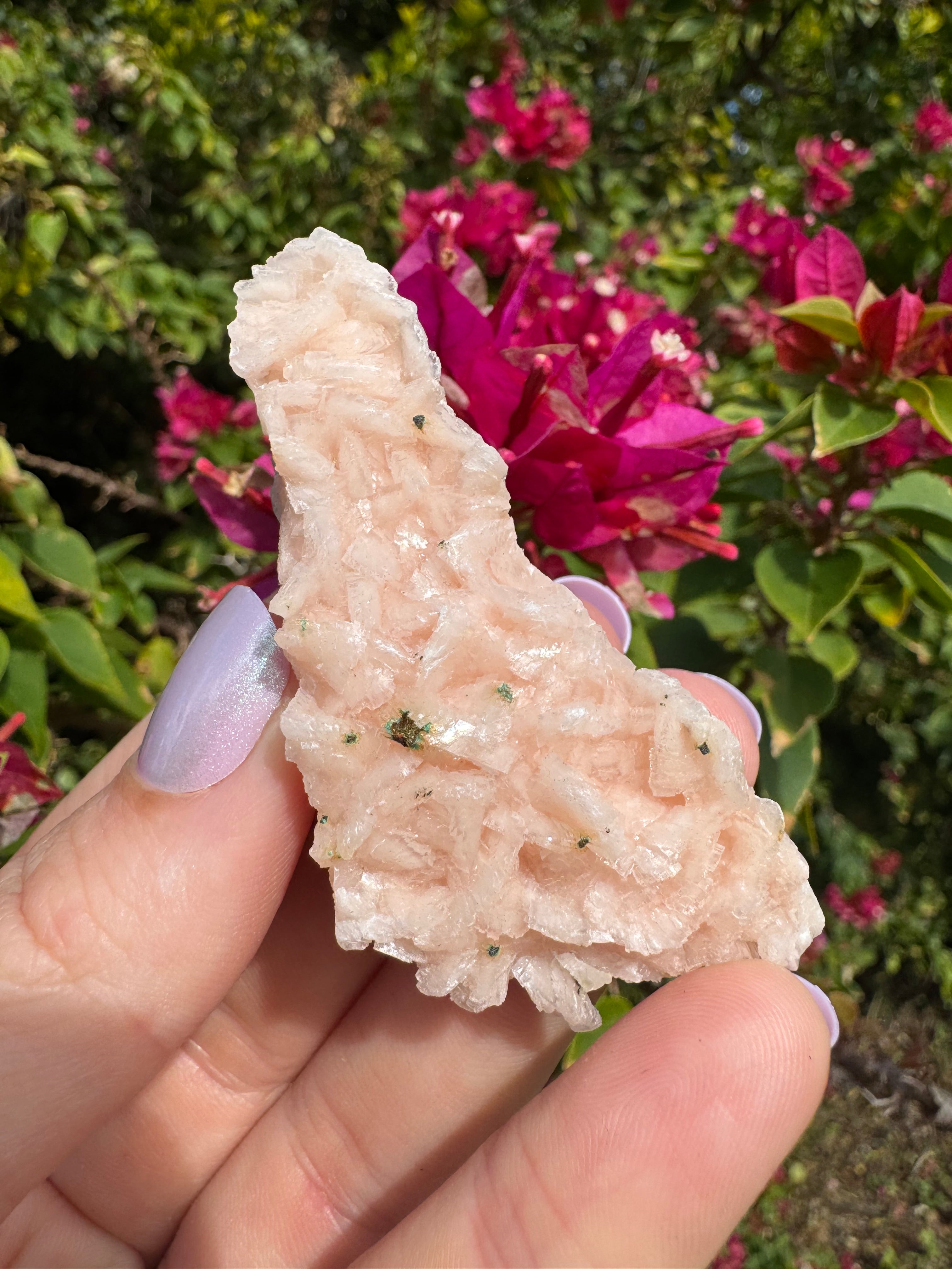 Pink Dolomite With Chalcopyrite Specimen