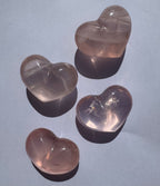 Corazones de cuarzo rosa estrella | Mini