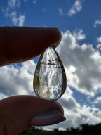 Golden Rutile In Quartz Cabachon