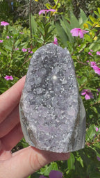 Madagascan Amethyst Cluster with Cristobalite Inclusions