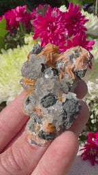 Calcite With Barite and Galena Specimen