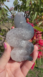 Volcanic Agate Snake Carving