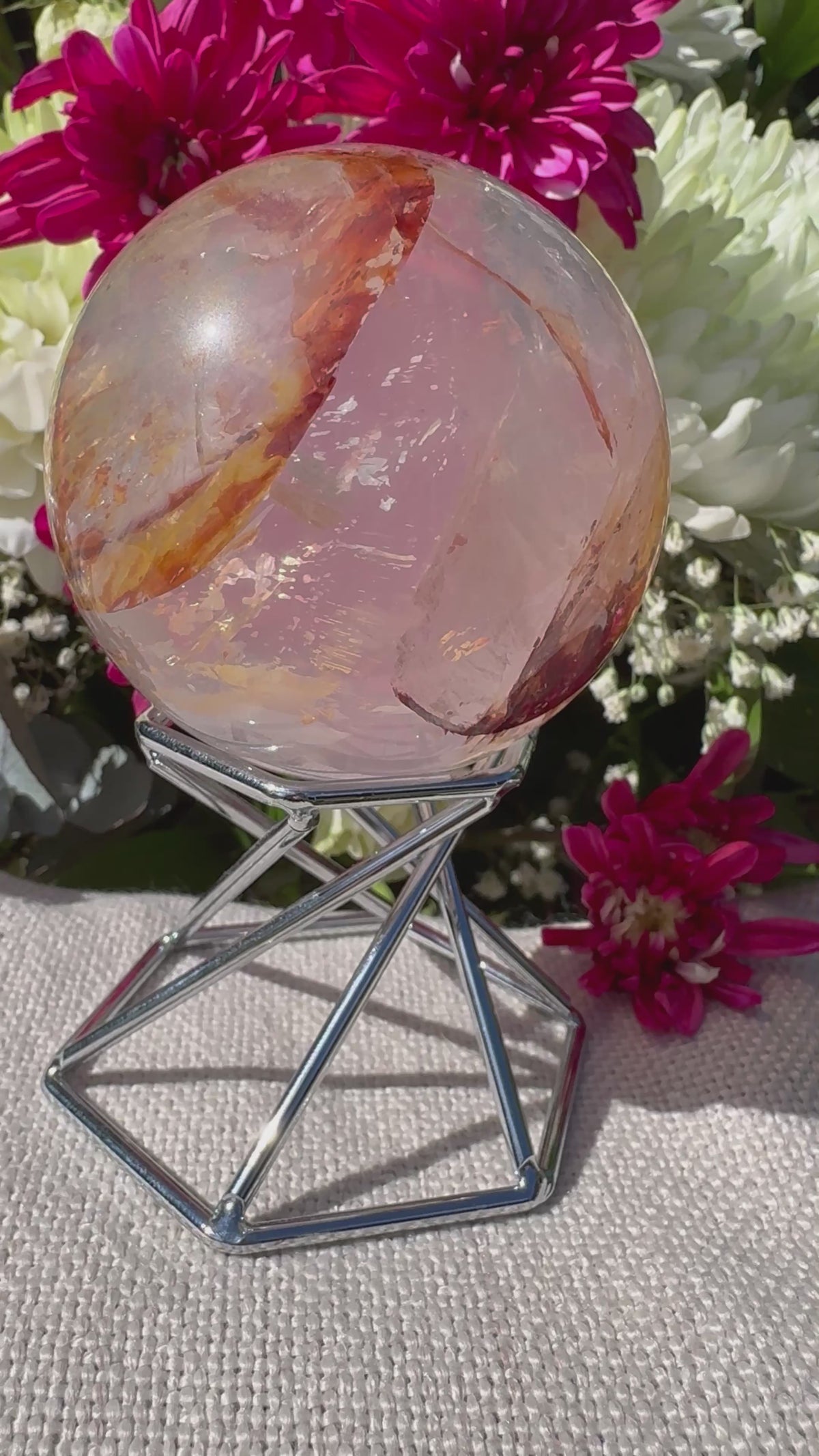 Fire Quartz (Hematoid Quartz) Sphere - Vaulted Stock