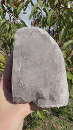 High Quality Rainbow Sugar-Coated Amethyst Cut-Base Cluster