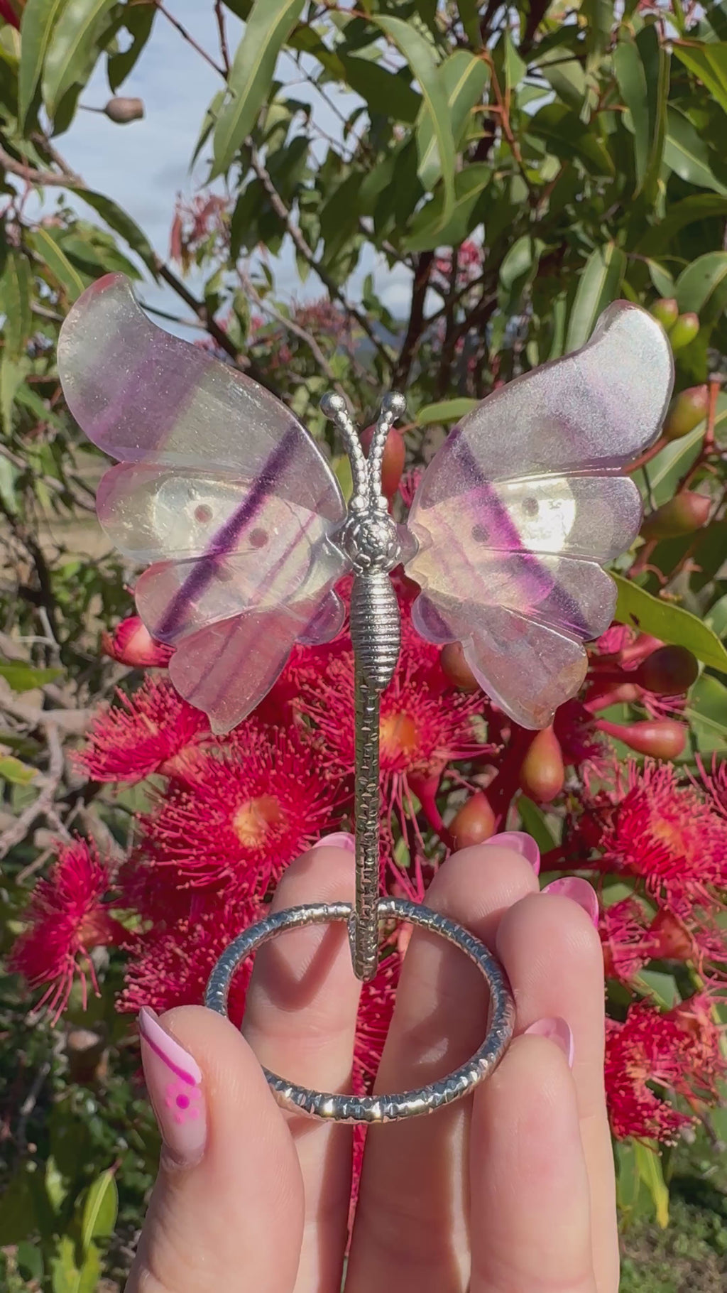 Purple Fluorite Butterfly Wings