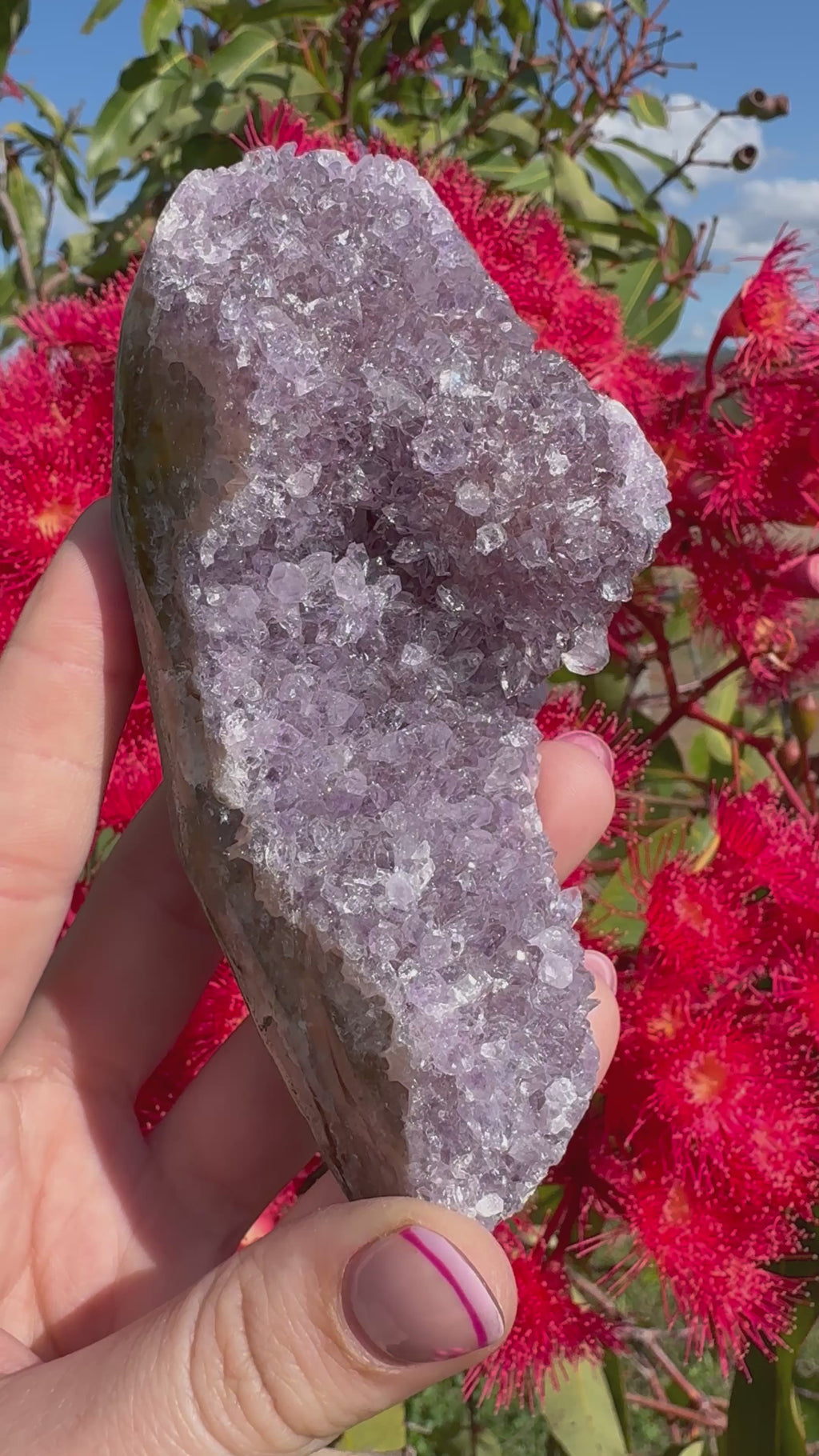 Amethyst Druzy Freeform