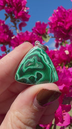 Sterling Silver Pendant - Malachite