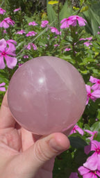 Rose Quartz Sphere with Asterism