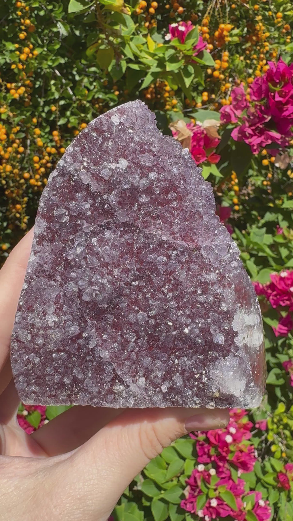 Amethyst Druzy Standing Geode
 - Wraparound
