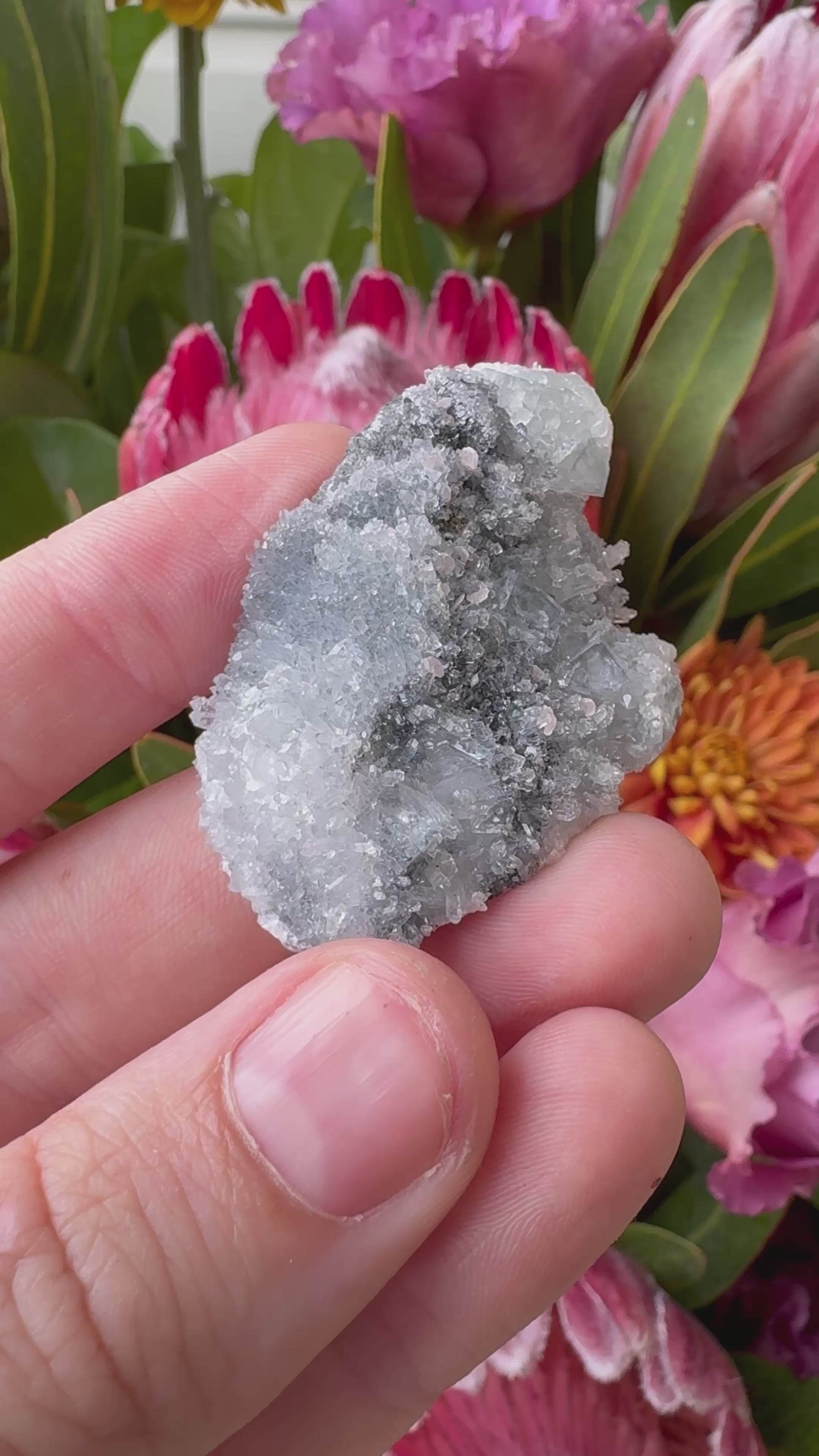 Rhodochrosite + Quartz + Fluorite Specimen