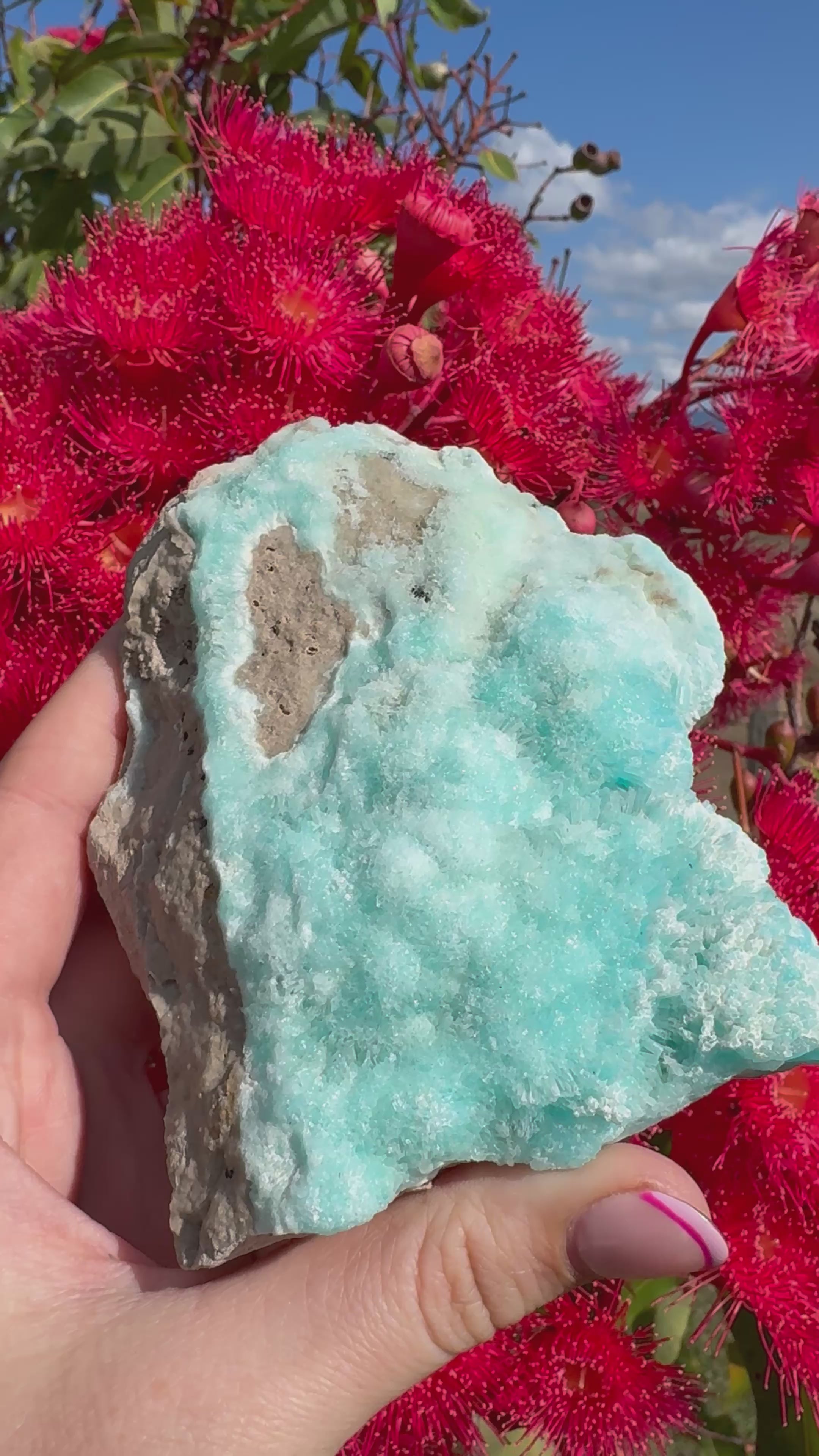 Blue Aragonite Specimen