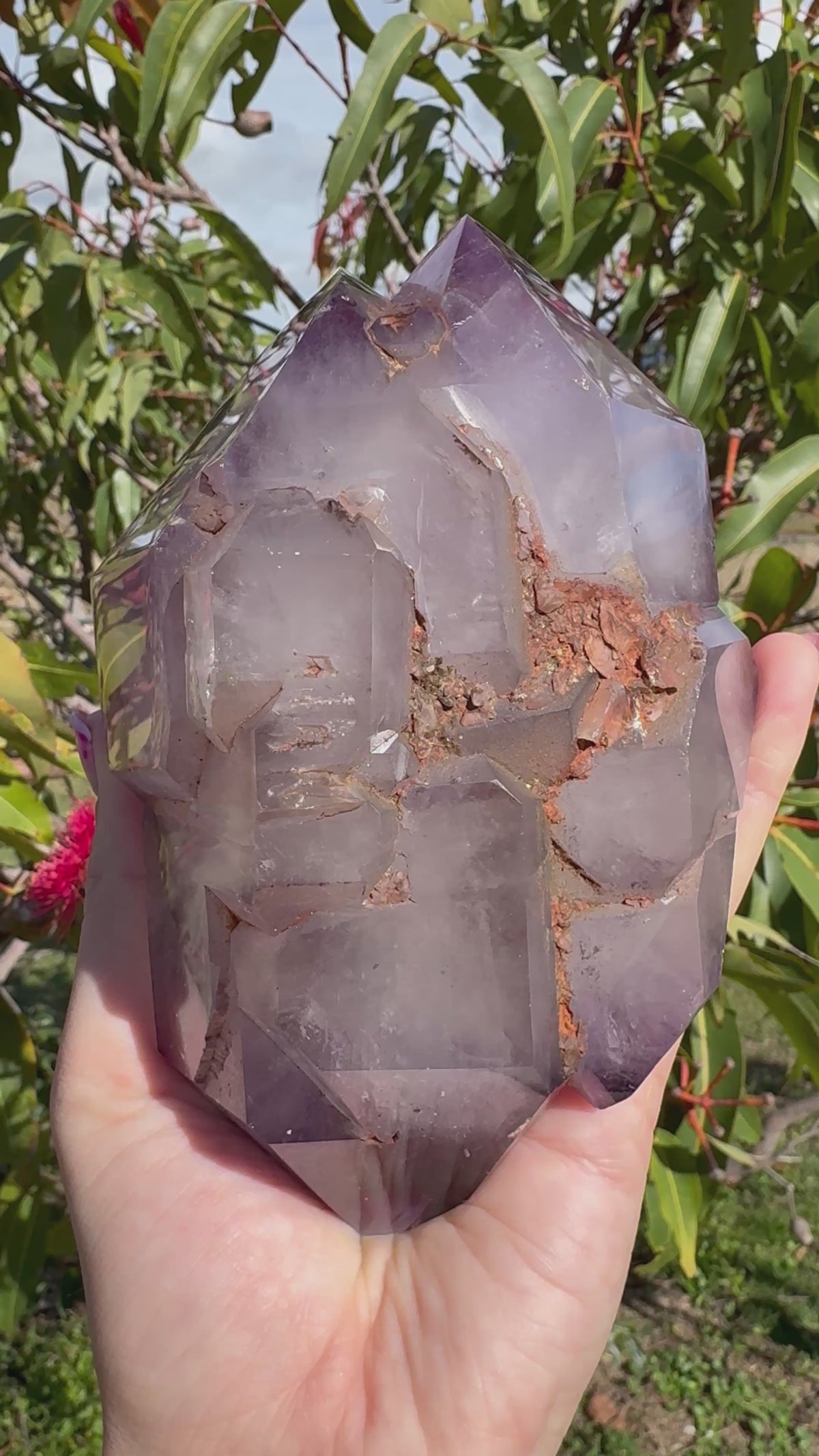 Included Amethyst ‘Castle’ With Hematite Inclusions Freeform