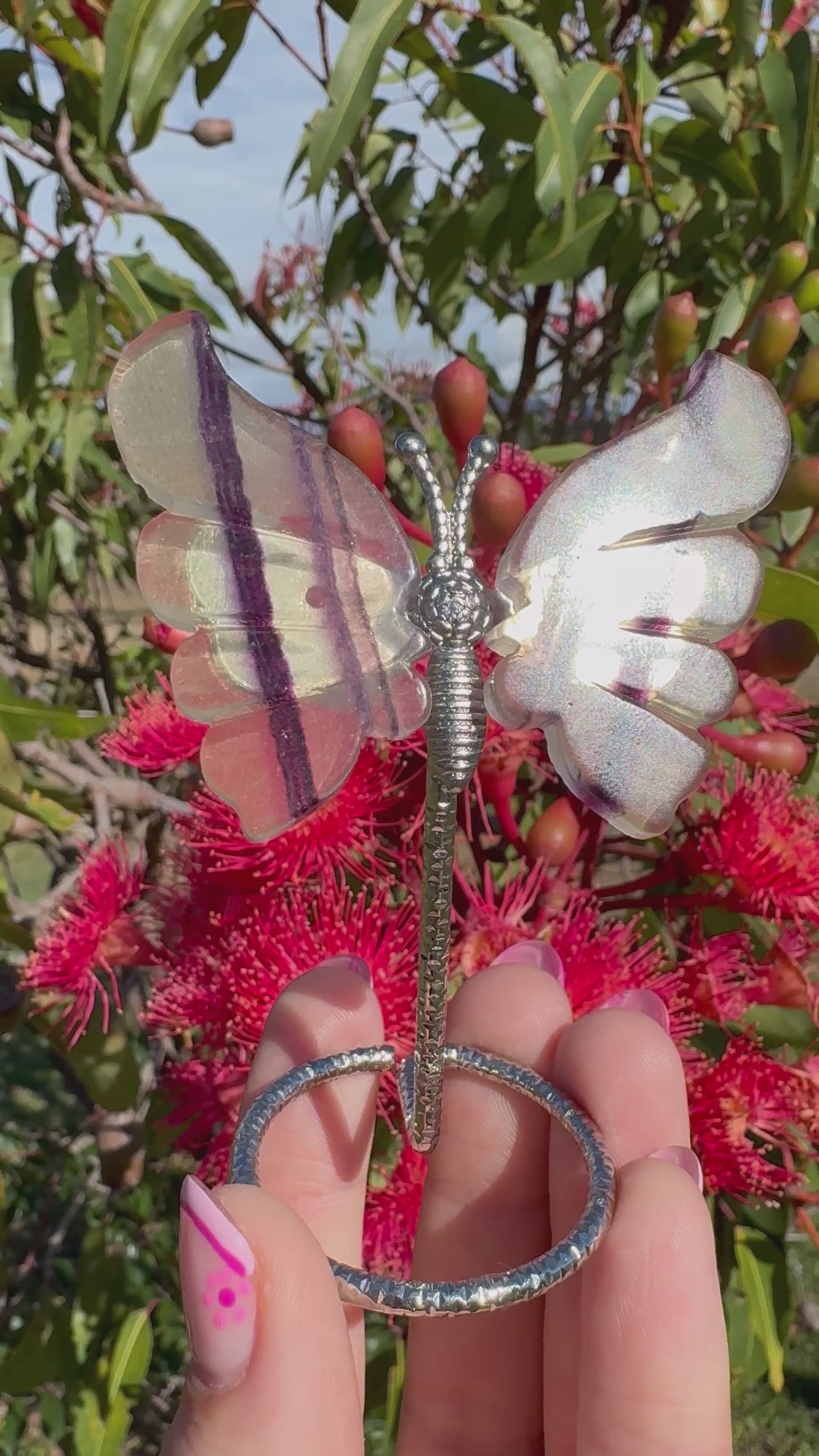 Purple Fluorite Butterfly Wings
